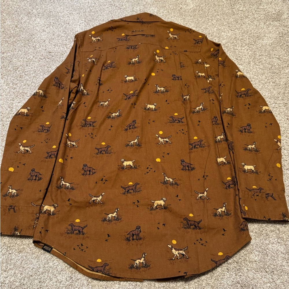 NWT Brown Dog Print Men's Shirt - Picture 10 of 10